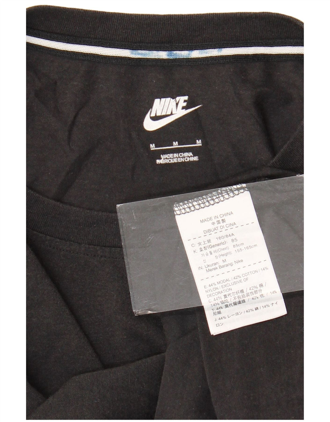 Damska koszulka z grafiką NIKE Top UK 12 Medium Black Modal