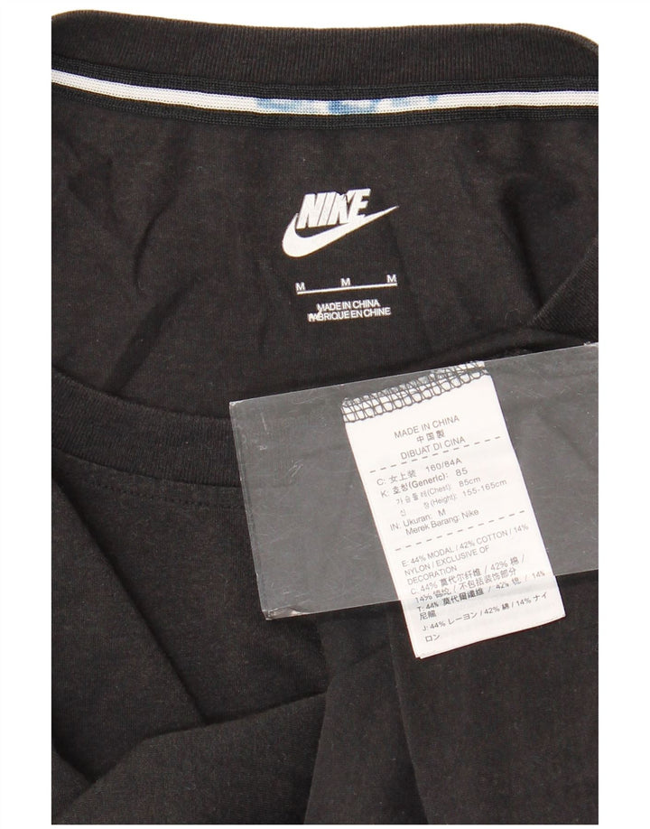 Damska koszulka z grafiką NIKE Top UK 12 Medium Black Modal