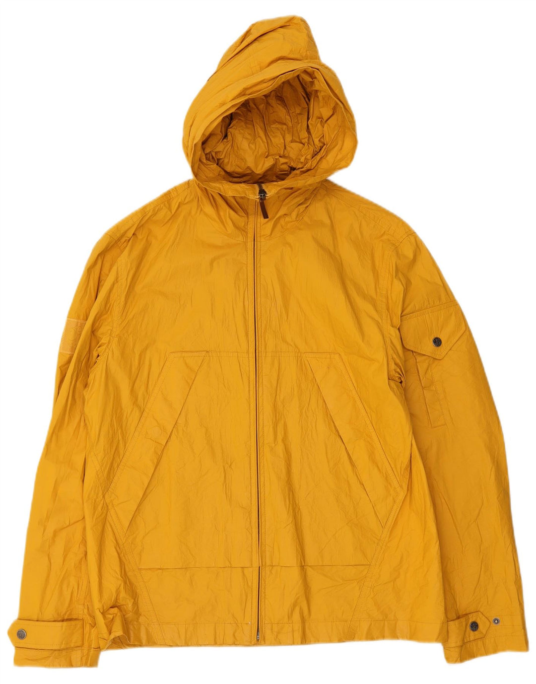Męska kurtka przeciwdeszczowa z kapturem Pretty Green UK 40, duża, żółta