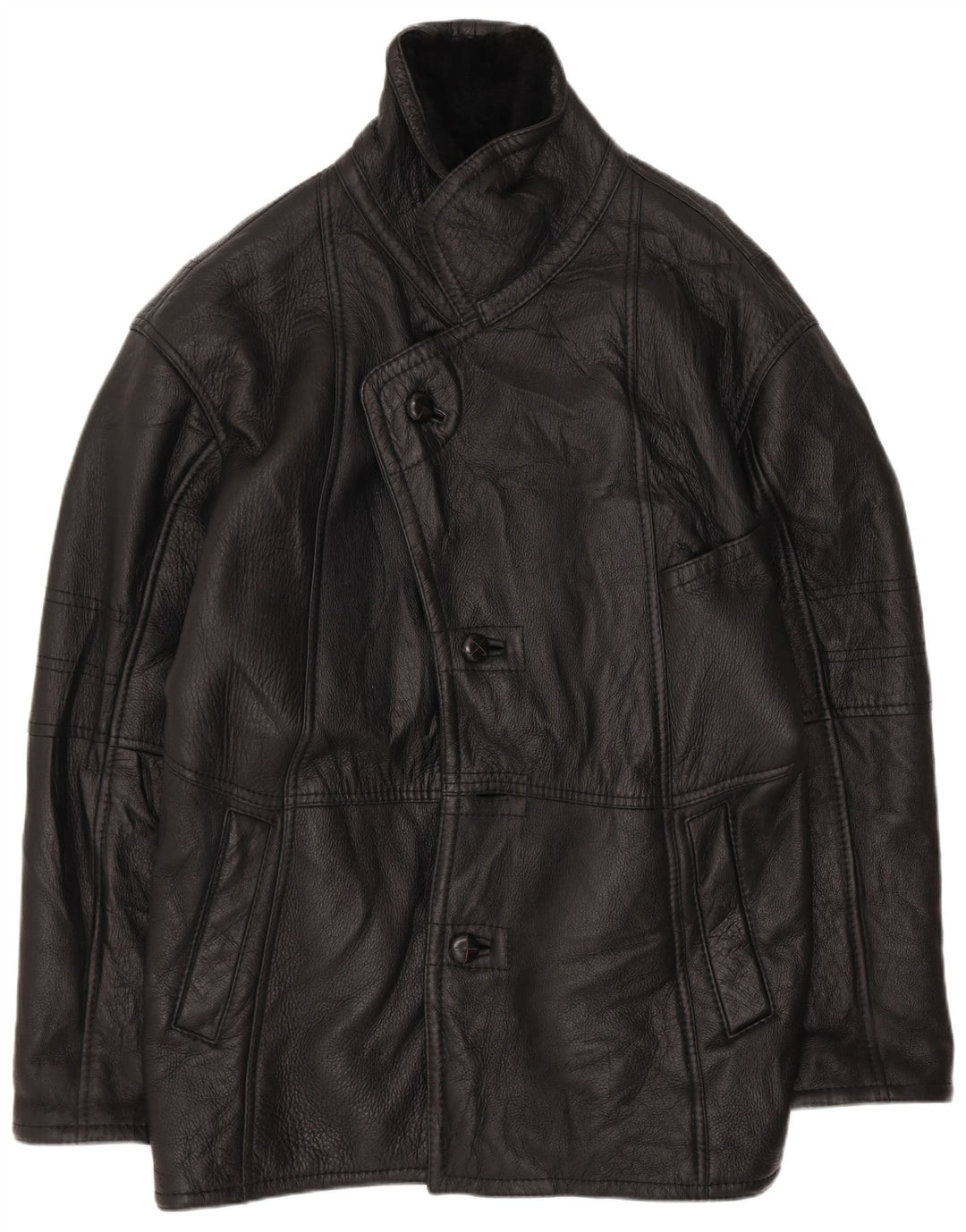 Vintage męska kurtka shearling IT 50 duża czarna