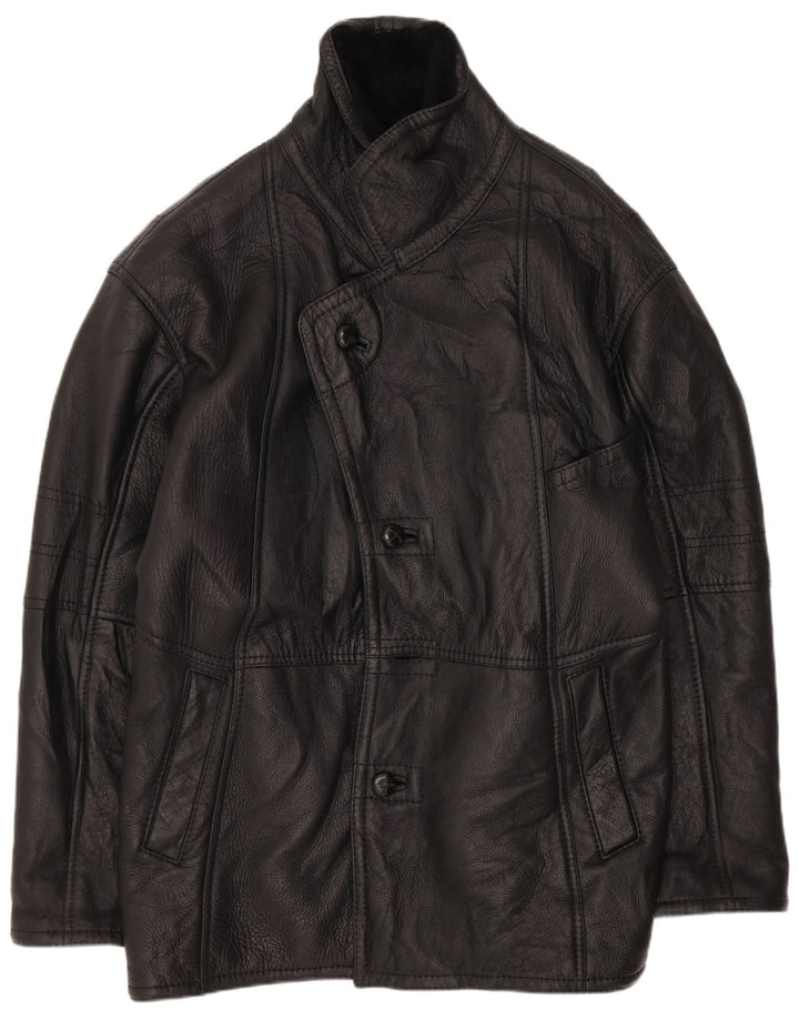 Vintage męska kurtka shearling IT 50 duża czarna