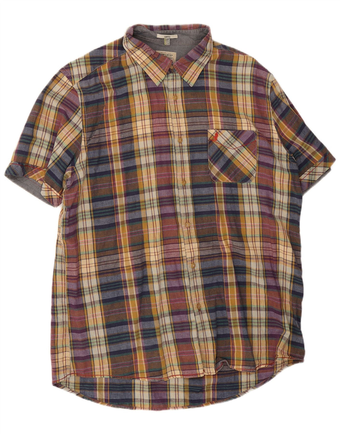 Marlboro Classics Męska koszula slim fit z krótkim rękawem 3XL w wielobarwną kratkę