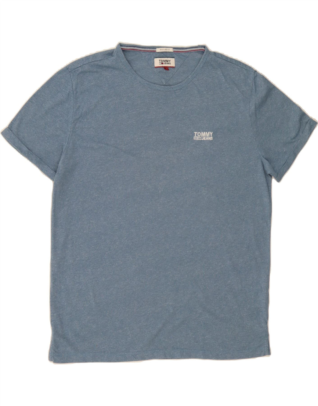 TOMMY HILFIGER Mens Regular Fit T-Shirt Top Large Blue Cotton Vintage Tommy Hilfiger and Second-Hand Tommy Hilfiger from Messina Hembry 