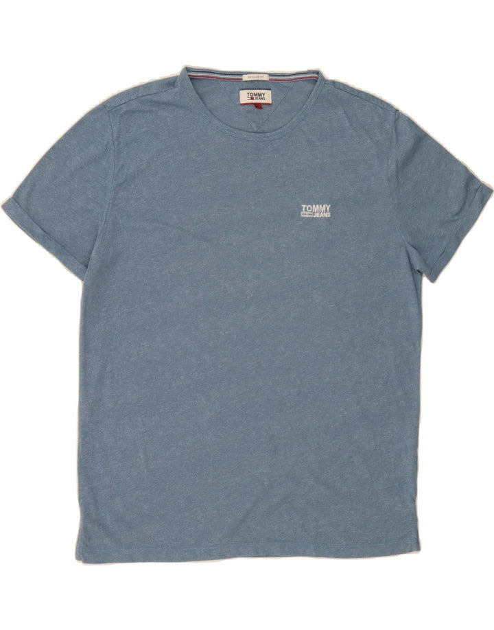 TOMMY HILFIGER Mens Regular Fit T-Shirt Top Large Blue Cotton Vintage Tommy Hilfiger and Second-Hand Tommy Hilfiger from Messina Hembry 