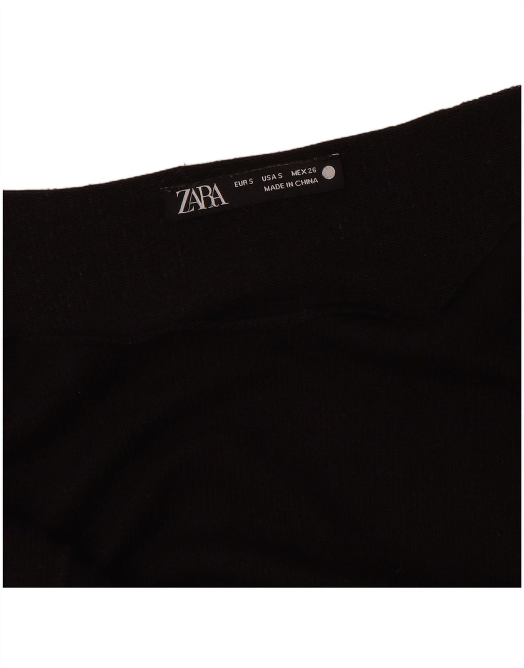 Damski top oversize z długim rękawem Zara UK 10, mały, czarny