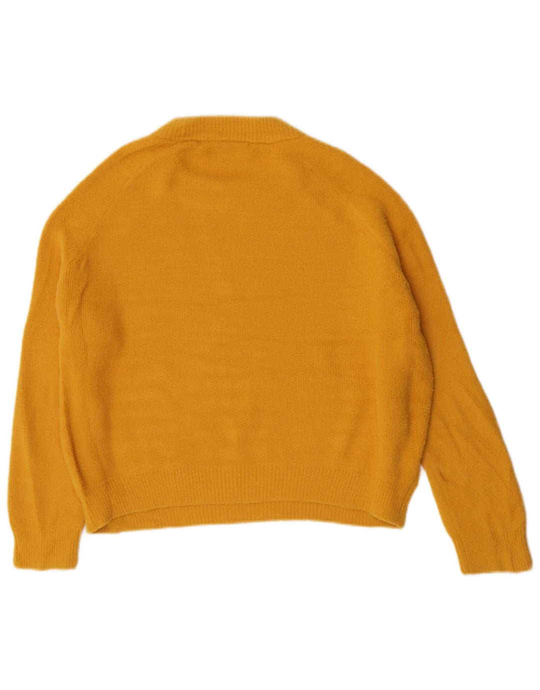 Sweter damski Zara z okrągłym dekoltem UK 14, średni żółty nylon