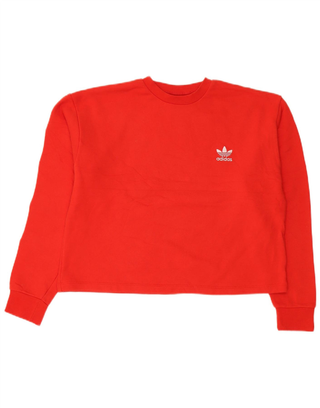 Damska bluza Adidas Crop Graphic Jumper UK 16, duża czerwona bawełna