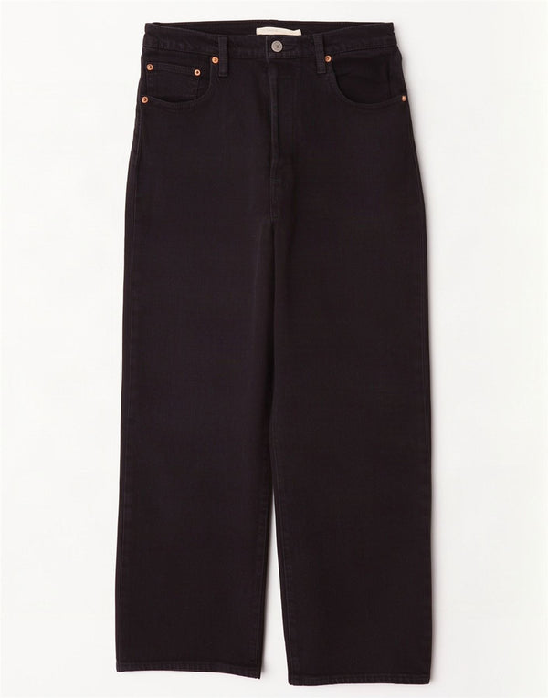 Damskie jeansy Levi's Ribcage Straight W29 L27 Czarne bawełniane