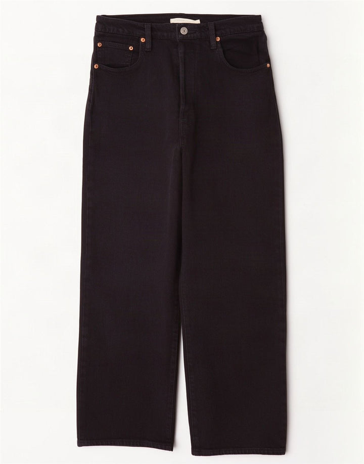 Damskie jeansy Levi's Ribcage Straight W29 L27 Czarne bawełniane