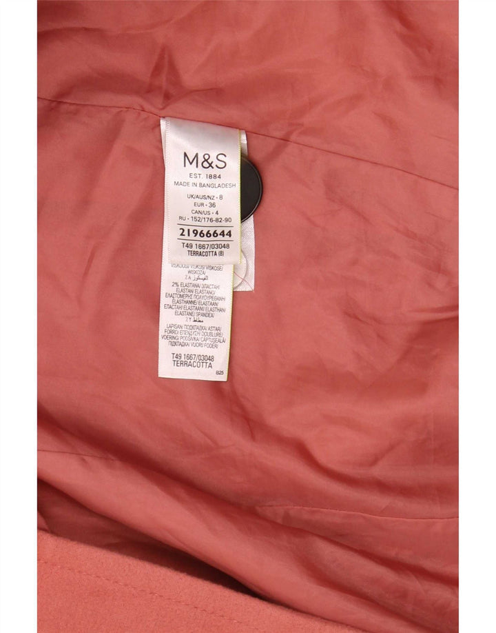 Marks & Spencer Płaszcz damski UK 8, mały, różowy, poliester