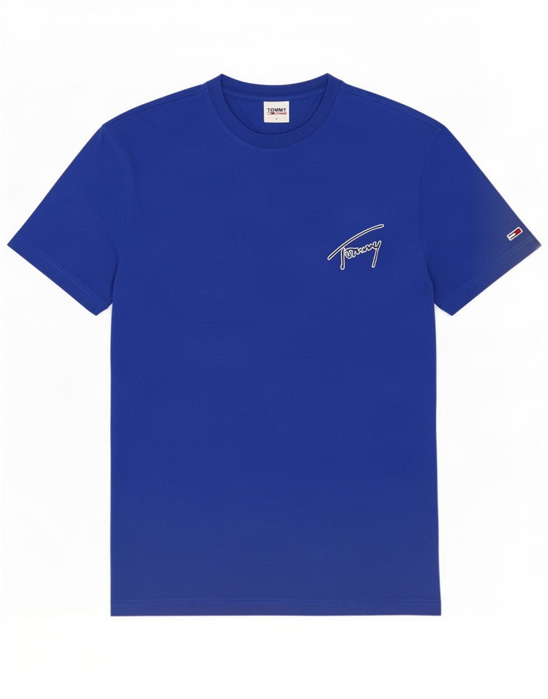 T-shirt męski Tommy Hilfiger, duży, niebieski, bawełniany