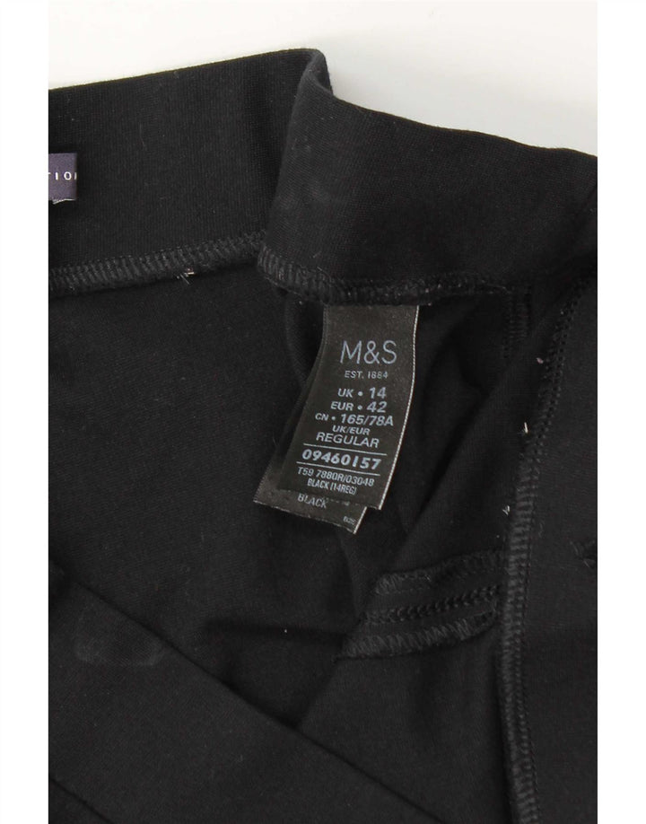Legginsy damskie Marks & Spencer UK 14, duże, czarne, wiskozowe