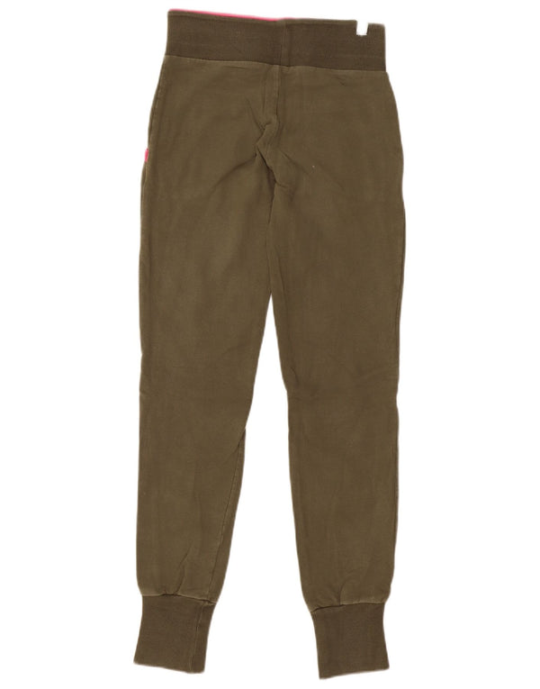 Damskie spodnie dresowe Adidas Joggers UK 10 Small Khaki Cotton
