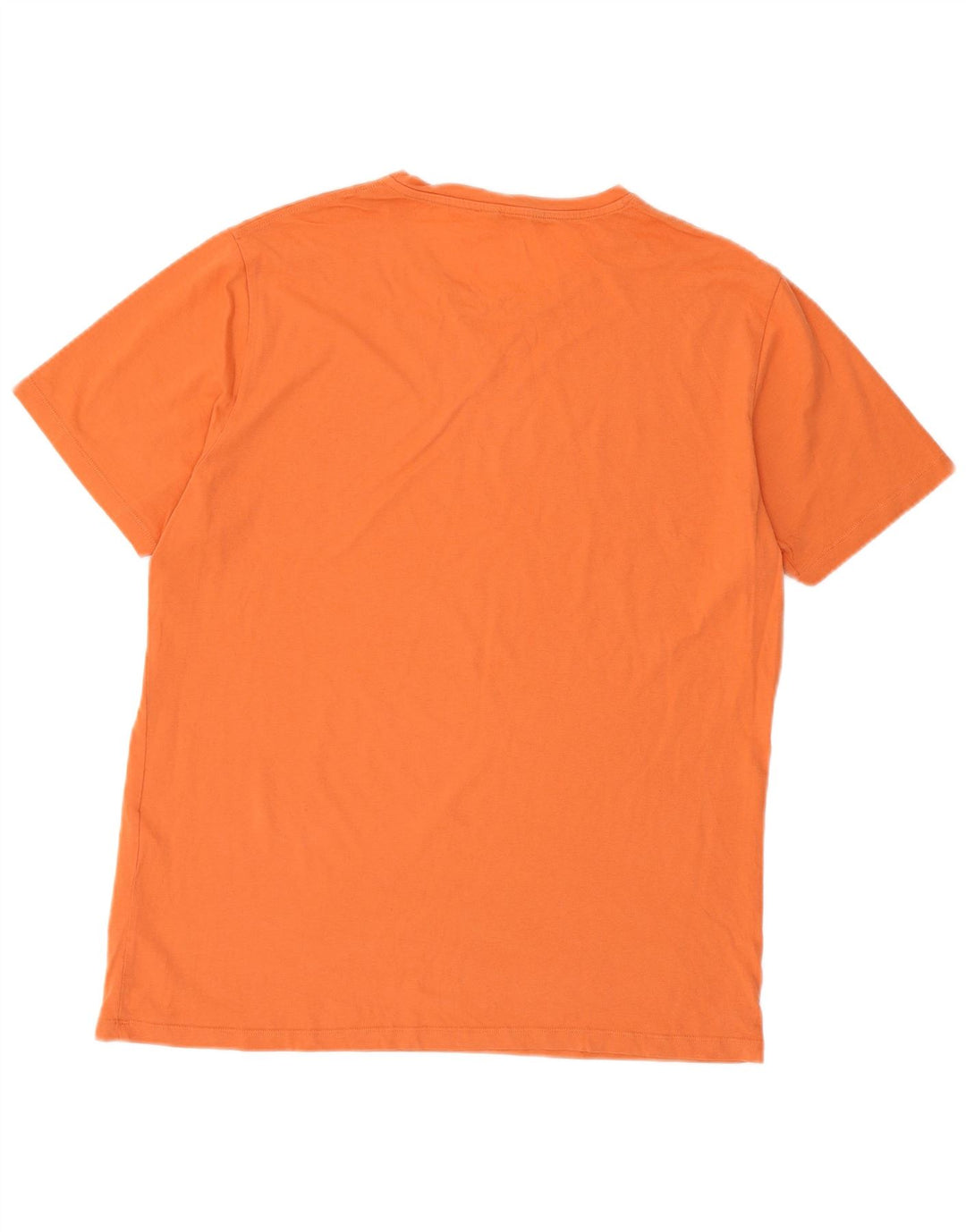 MASSIMO DUTTI T-shirt męski XL, pomarańczowy, bawełniany