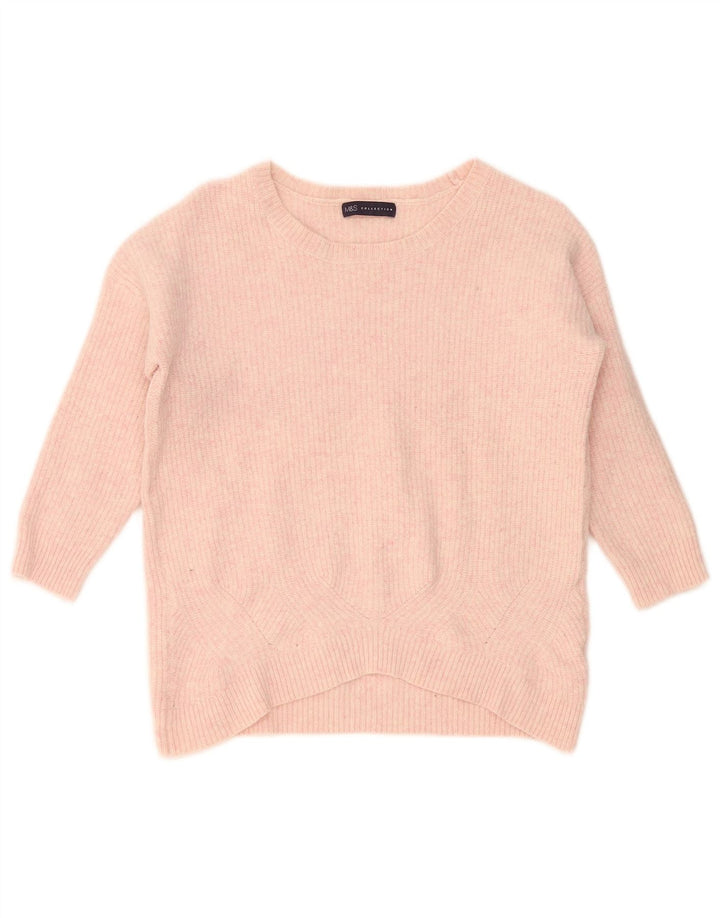 Marks & Spencer Damski sweter z dekoltem w łódkę, UK 14, średni róż