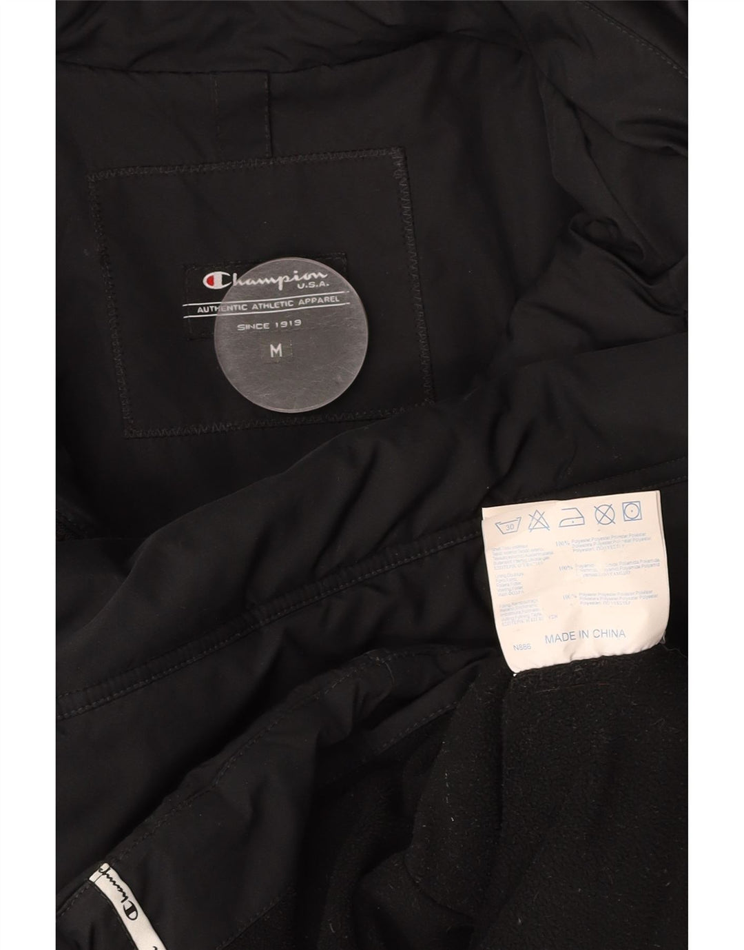 Damska ocieplana kurtka z kapturem CHAMPION UK 14, średni czarny poliester