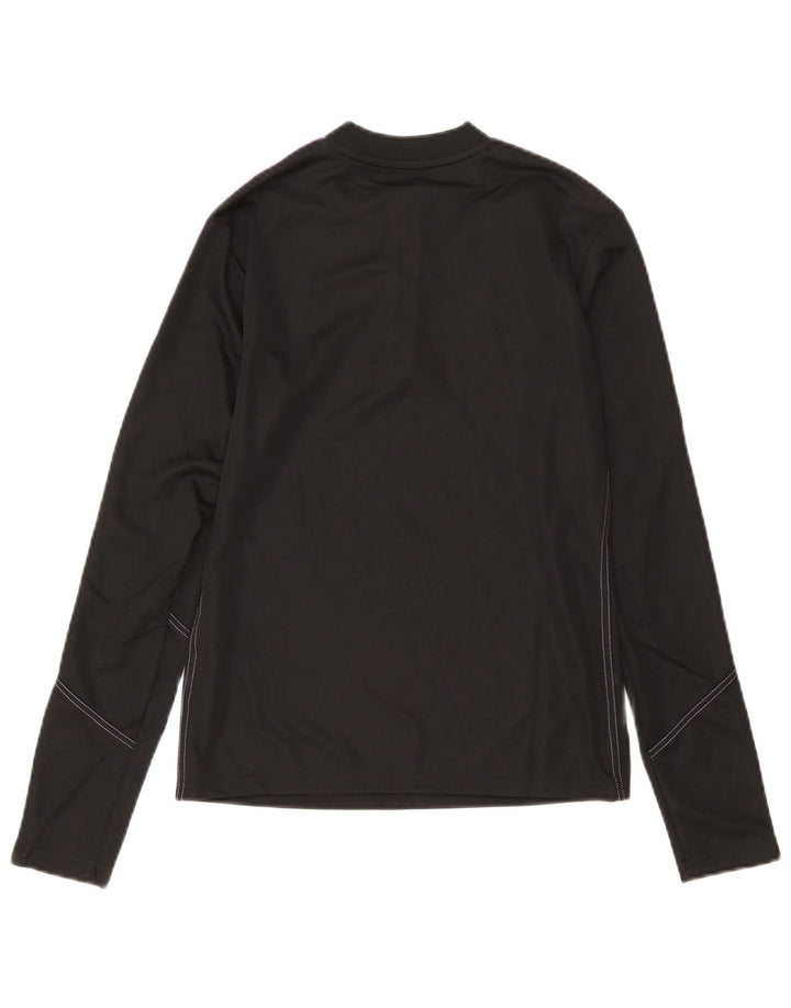 Adidas Damski Aeroready Zip Neck Sweter Dresowy Top UK 8/10 Mały Czarny