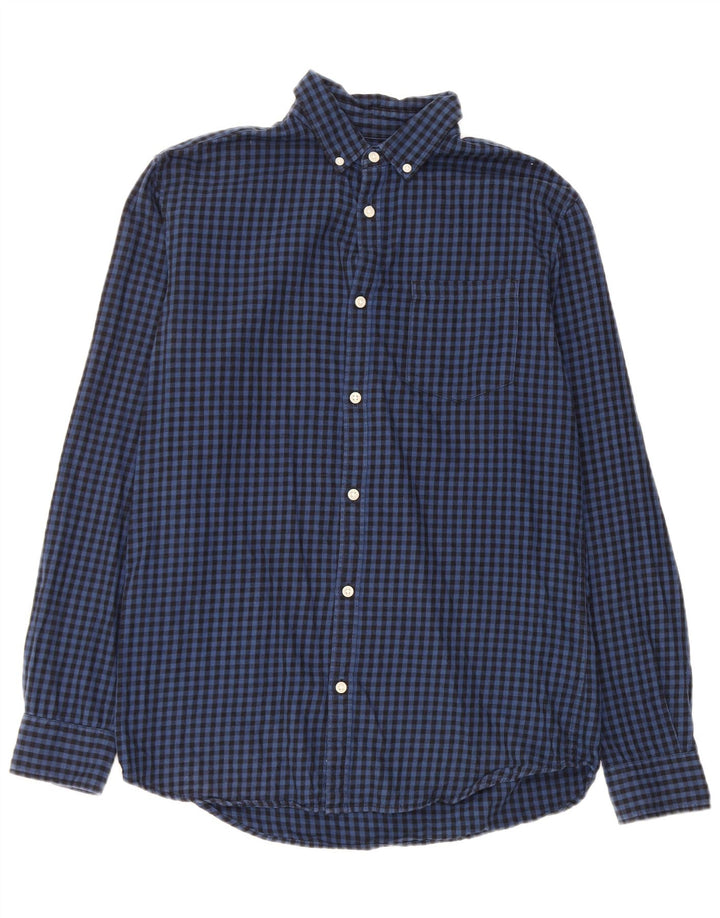 Koszula męska Jack & Jones, średnia, granatowa, bawełniana kratka