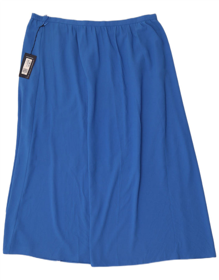 Marks & Spencer Damska spódnica w kształcie litery A UK 20 2XL W40 Niebieski poliester