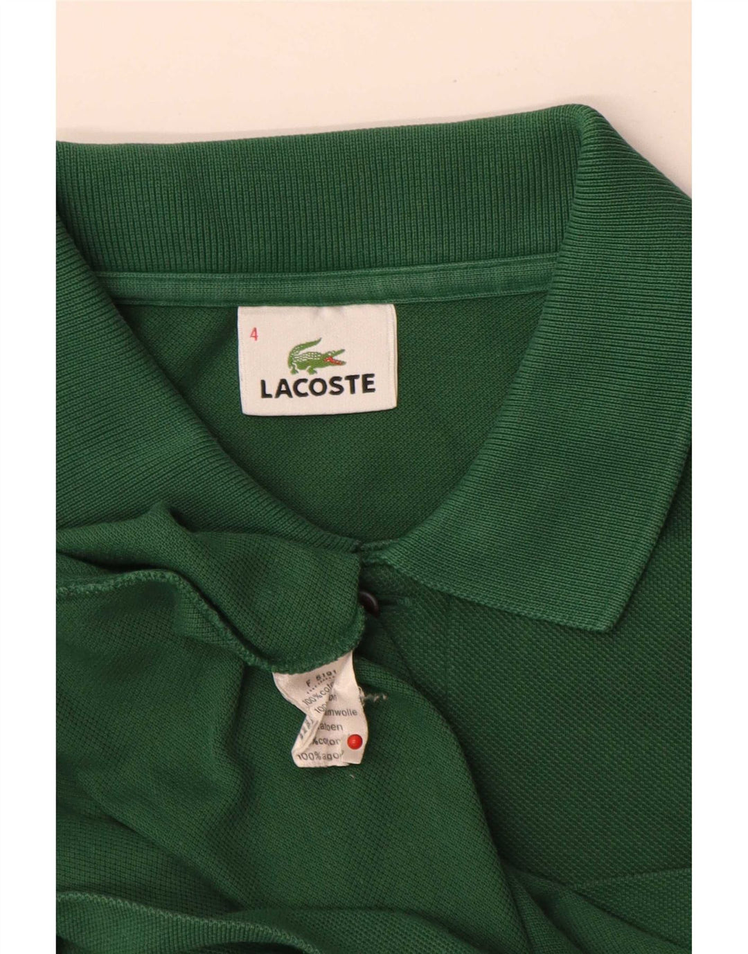 Męska koszulka polo Lacoste, rozmiar 4, średnia, zielona bawełna