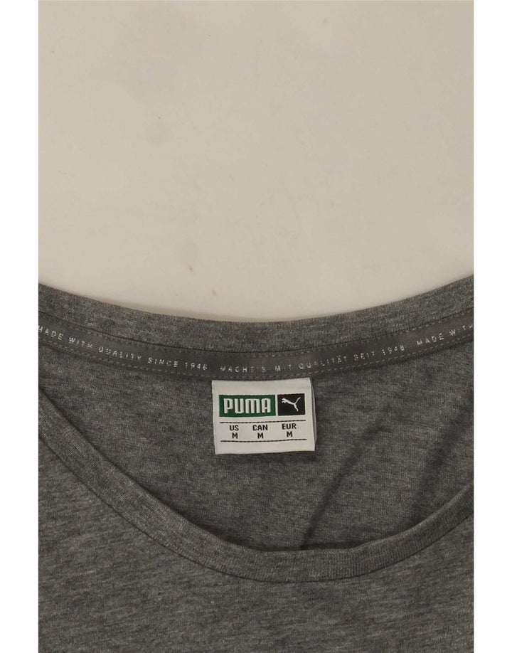 Męski T-shirt z grafiką Puma, średni szary, nakrapiany