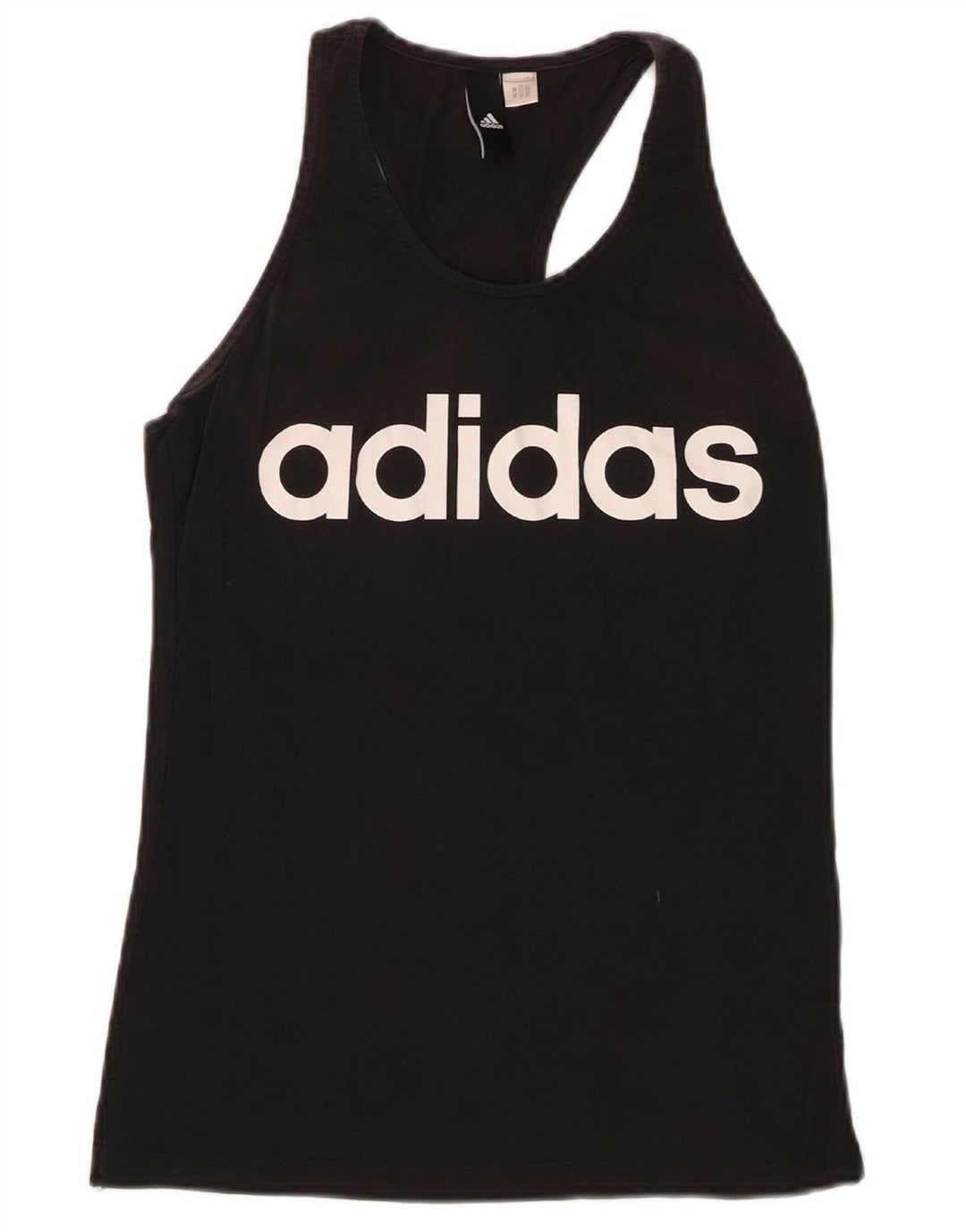 ADIDAS Womens Graphic Vest Top UK 10 Small Black