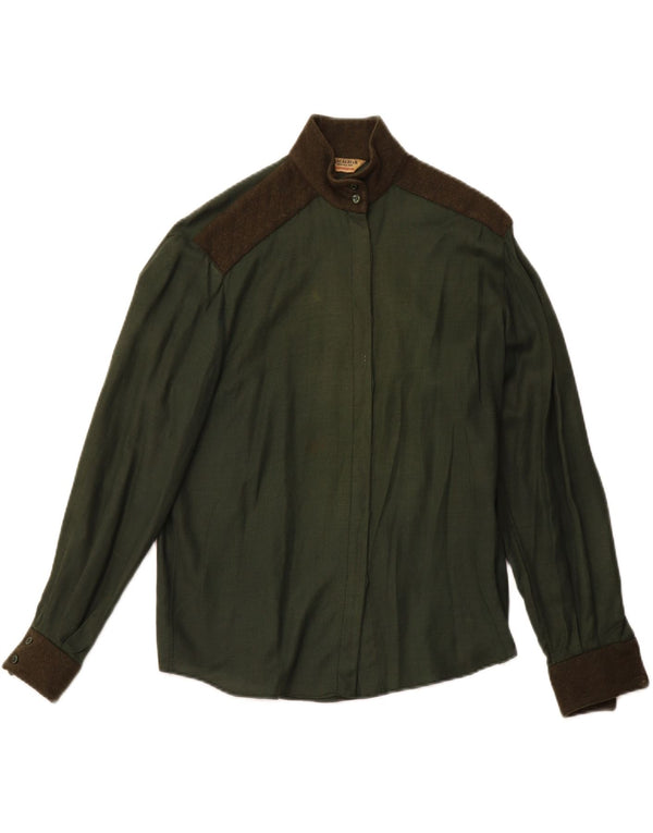 Damska bluza koszulowa wojskowa PANCALDI & B UK 14 w kolorze średniozielonym