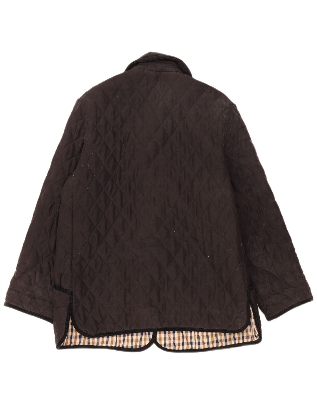 Damska pikowana kurtka Aquascutum UK 18 XL, czarny jedwab