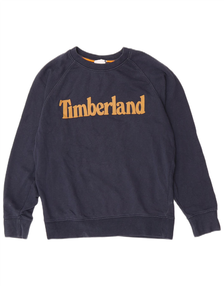Męska bluza Timberland z grafiką o regularnym kroju, mała, granatowa