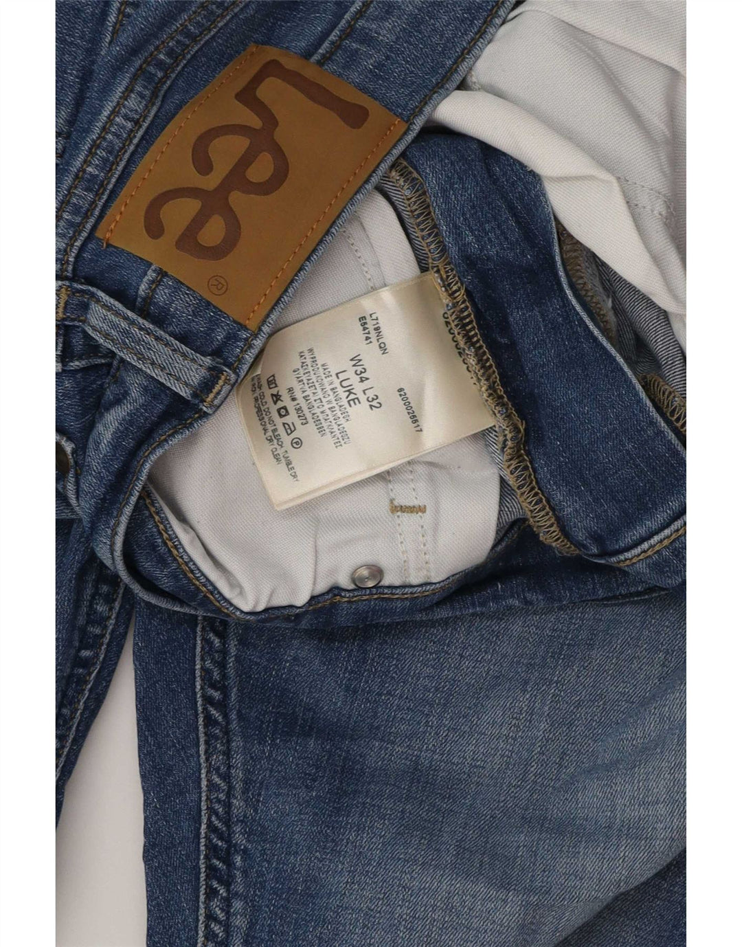 Męskie jeansy Lee Slim W34 L32 Niebieskie bawełniane