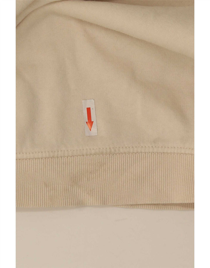 Zara Womens Polo Neck Sweatshirt Jumper UK 14 Medium Beige