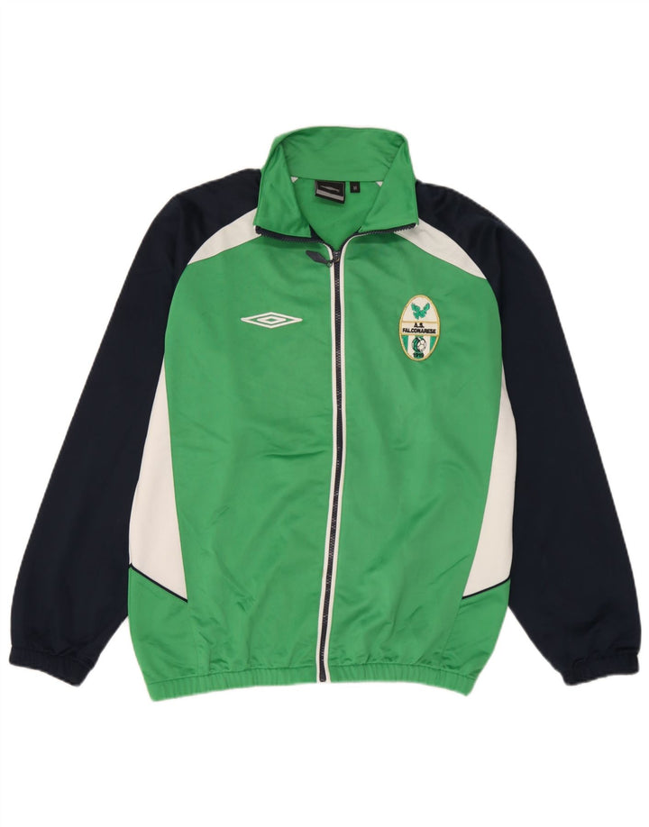 Męska kurtka dresowa Umbro z grafiką, poliester w kolorze średniej zieleni