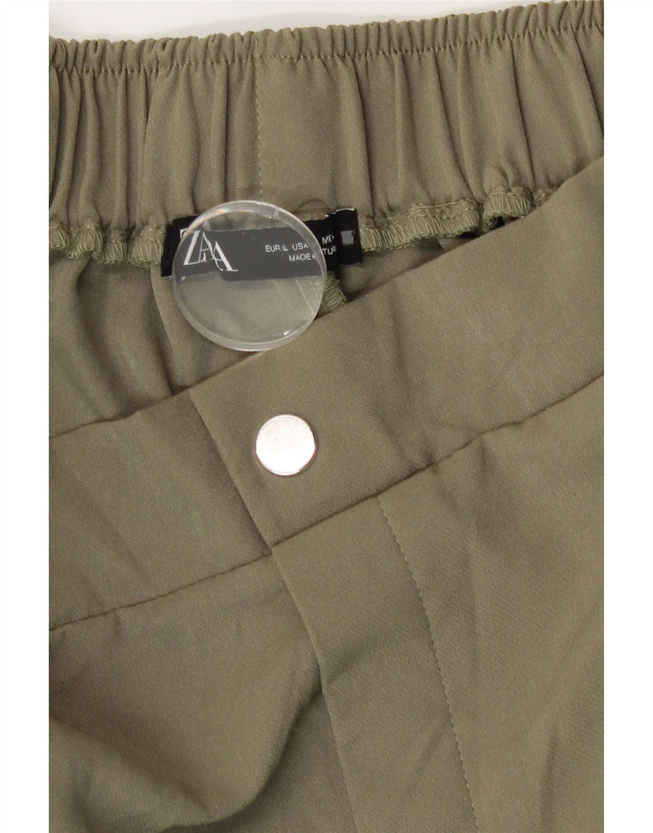 Spodnie damskie Zara Joggers Cargo duże W32 L26 Khaki