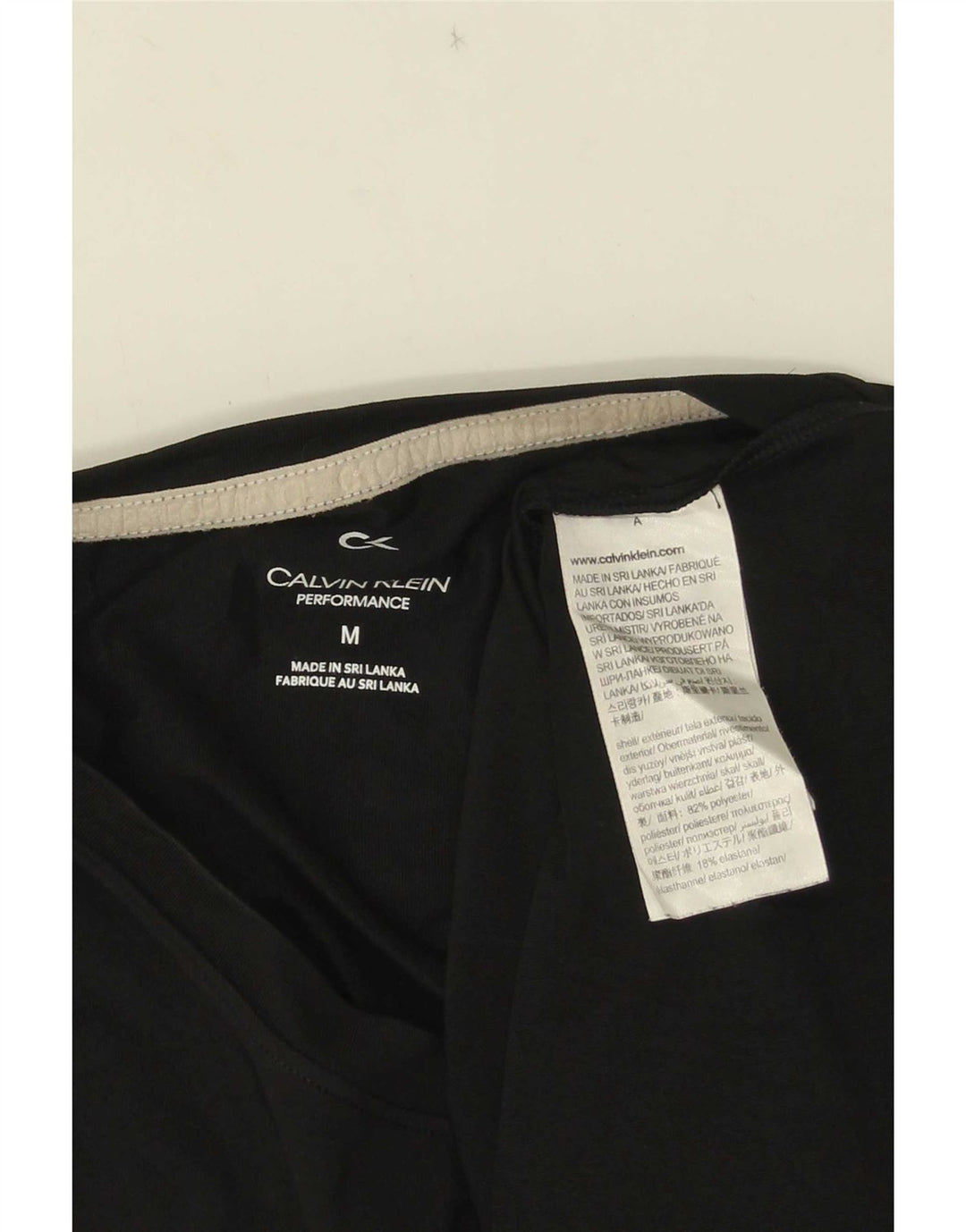 Męska koszulka z grafiką Calvin Klein Top, średni czarny poliester w blokach kolorystycznych