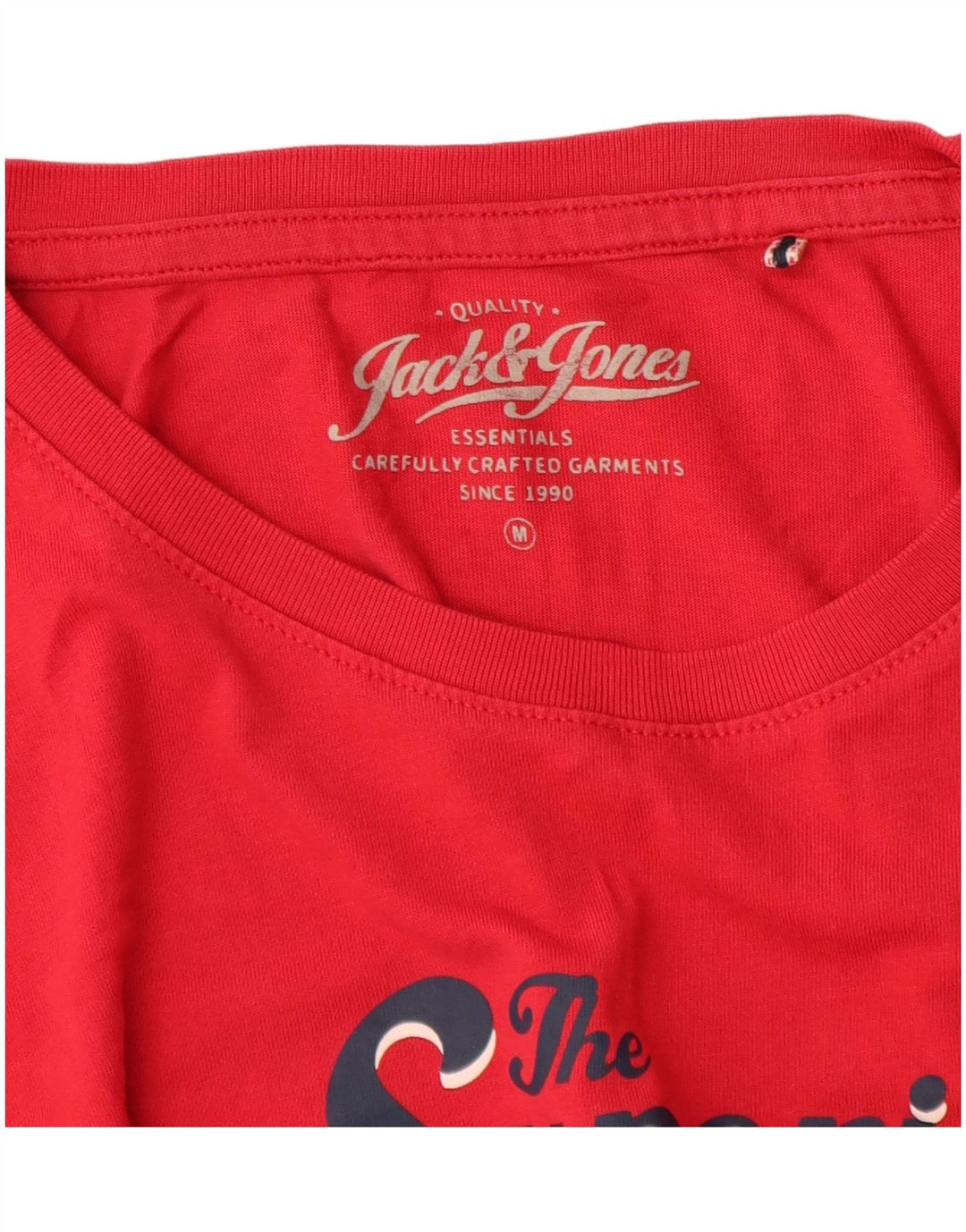 Męska koszulka z grafiką Jack & Jones Denizen, bawełniana, średnia czerwona