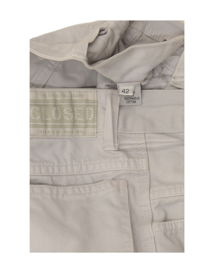 CLOSED Womens Slim Casual Trousers IT 42 Medium W26 L28 Grey Cotton Vintage Closed and Second-Hand Closed from Messina Hembry 
