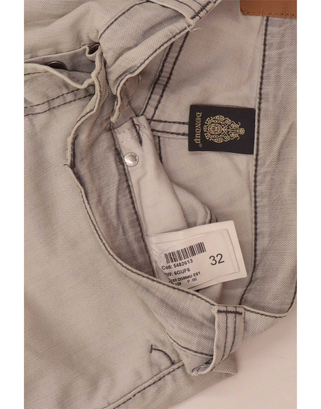 Męskie jeansy slim fit Dunlop W32 L29 Szara bawełna