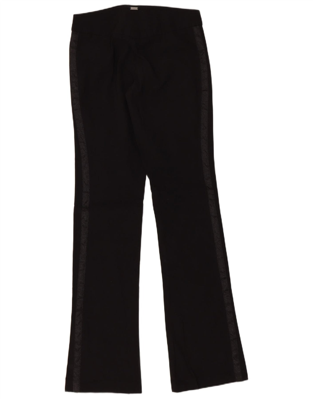 Damskie spodnie typu casual Bootcut W24 L32 w kolorze czarnym ze sztucznego jedwabiu