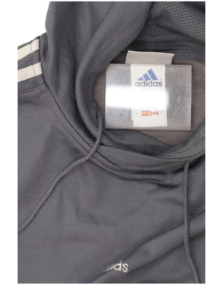 Męski sweter z kapturem ADIDAS UK 34/36, mały szary