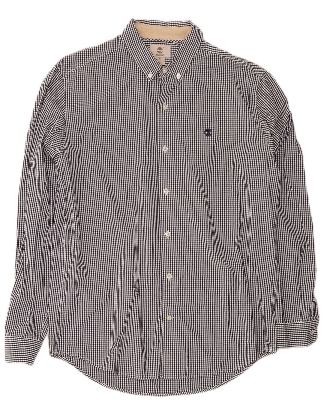 Koszula męska Timberland Slim Fit, duża, granatowa, bawełniana w kratkę