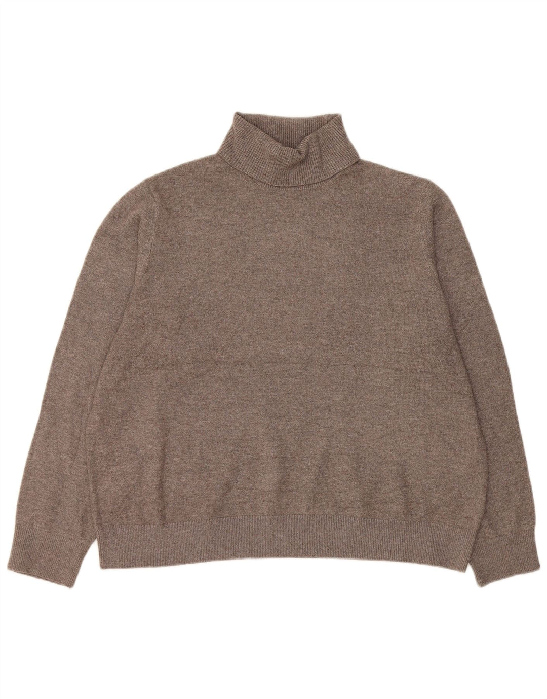 Marks & Spencer Damski sweter oversize z golfem, UK 16, duży, szary