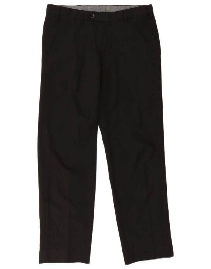Męskie spodnie typu chino Regular Marks & Spencer W32 L29 Czarny poliester