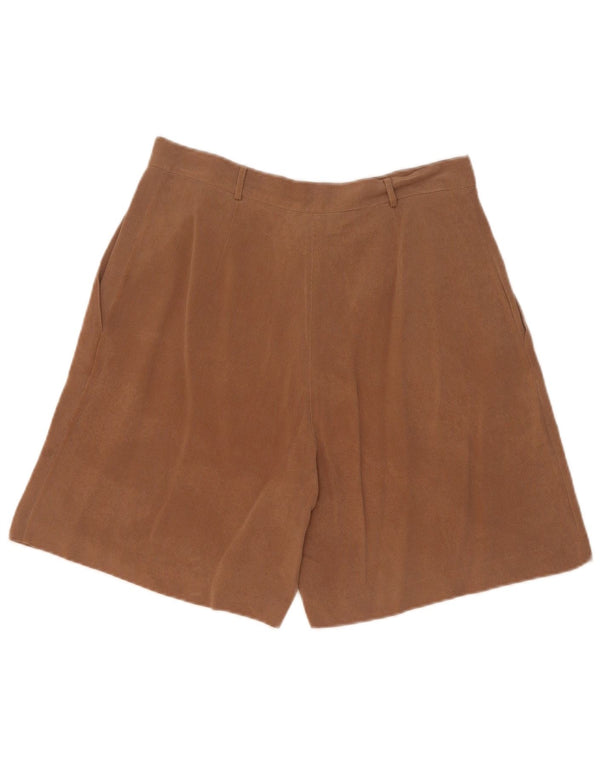 Vintage damskie spodenki na co dzień z wysokim stanem IT 44 Medium W27 brązowy jedwab