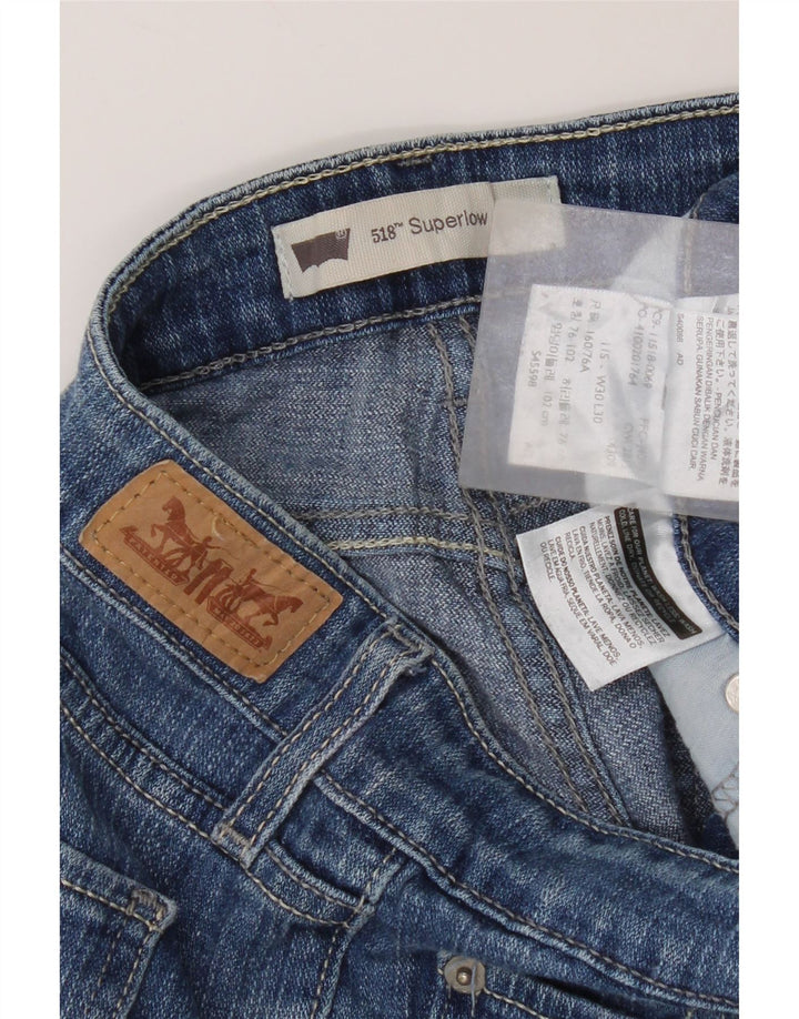 Damskie jeansy Levi's 518 Super Low Bootcut W30 L30 Niebieska bawełna