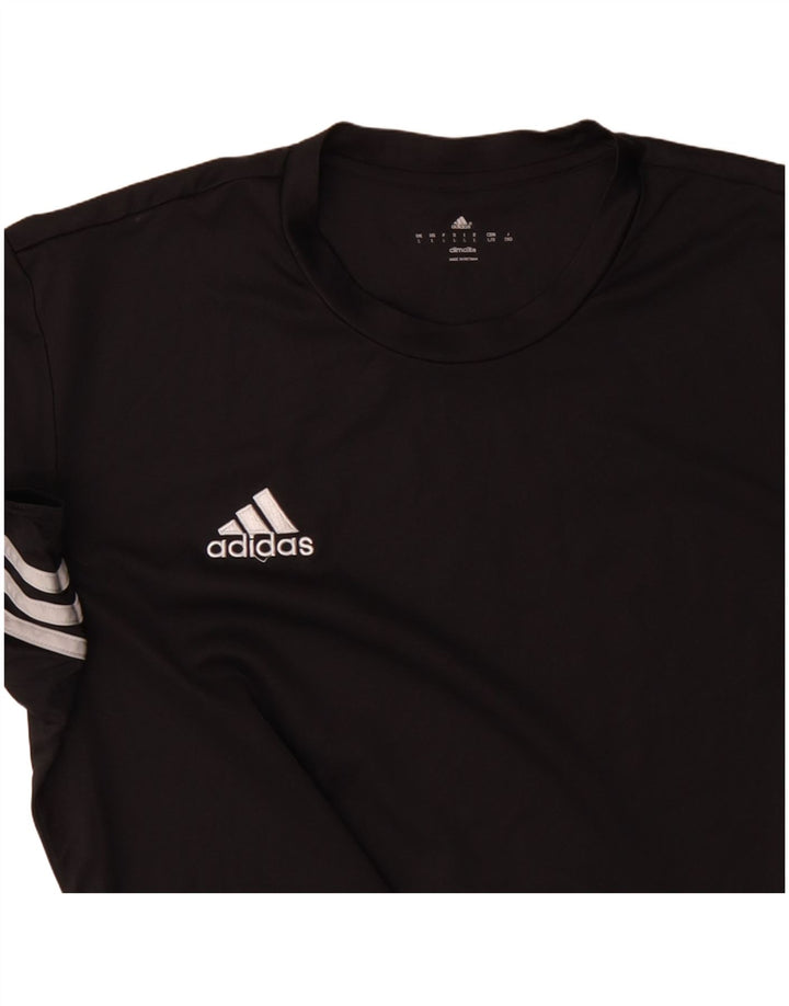 Adidas Męska koszulka Climalite Top, duża, czarna, z poliestru