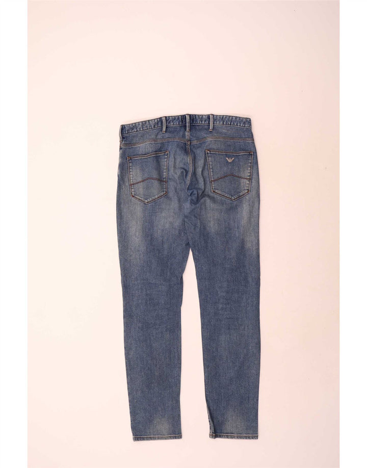 Męskie jeansy Armani Slim W34 L34 Niebieskie bawełniane