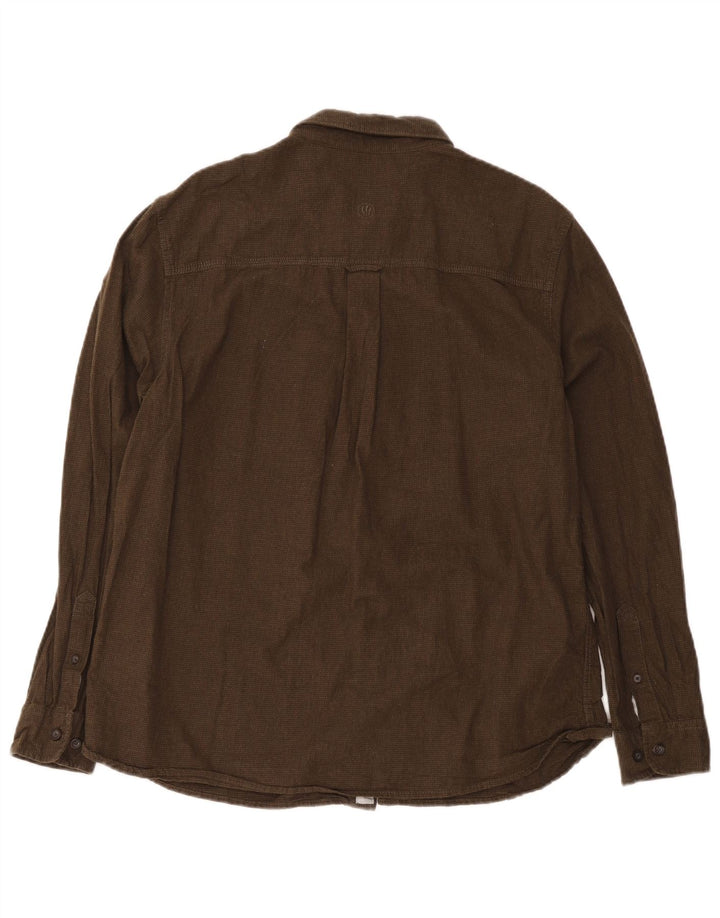 Koszula flanelowa męska Fat Face XL, khaki, w pepitkę, bawełniana