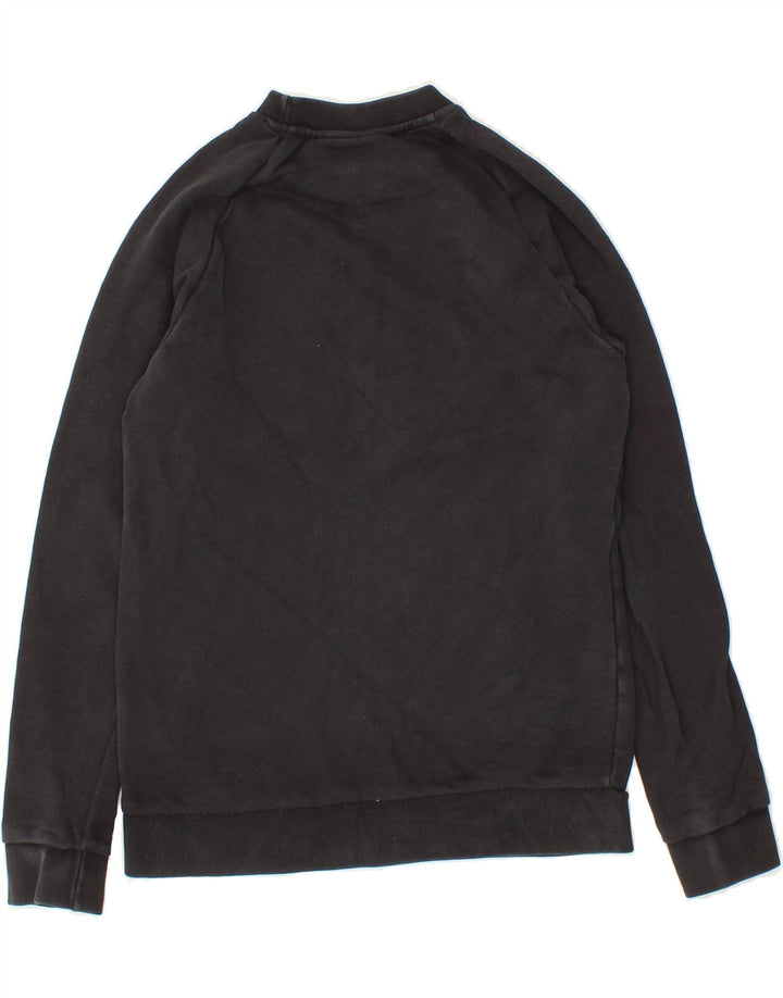 ADIDAS Mens Graphic Sweatshirt Jumper XS Black Cotton Vintage Adidas and Second-Hand Adidas from Messina Hembry 