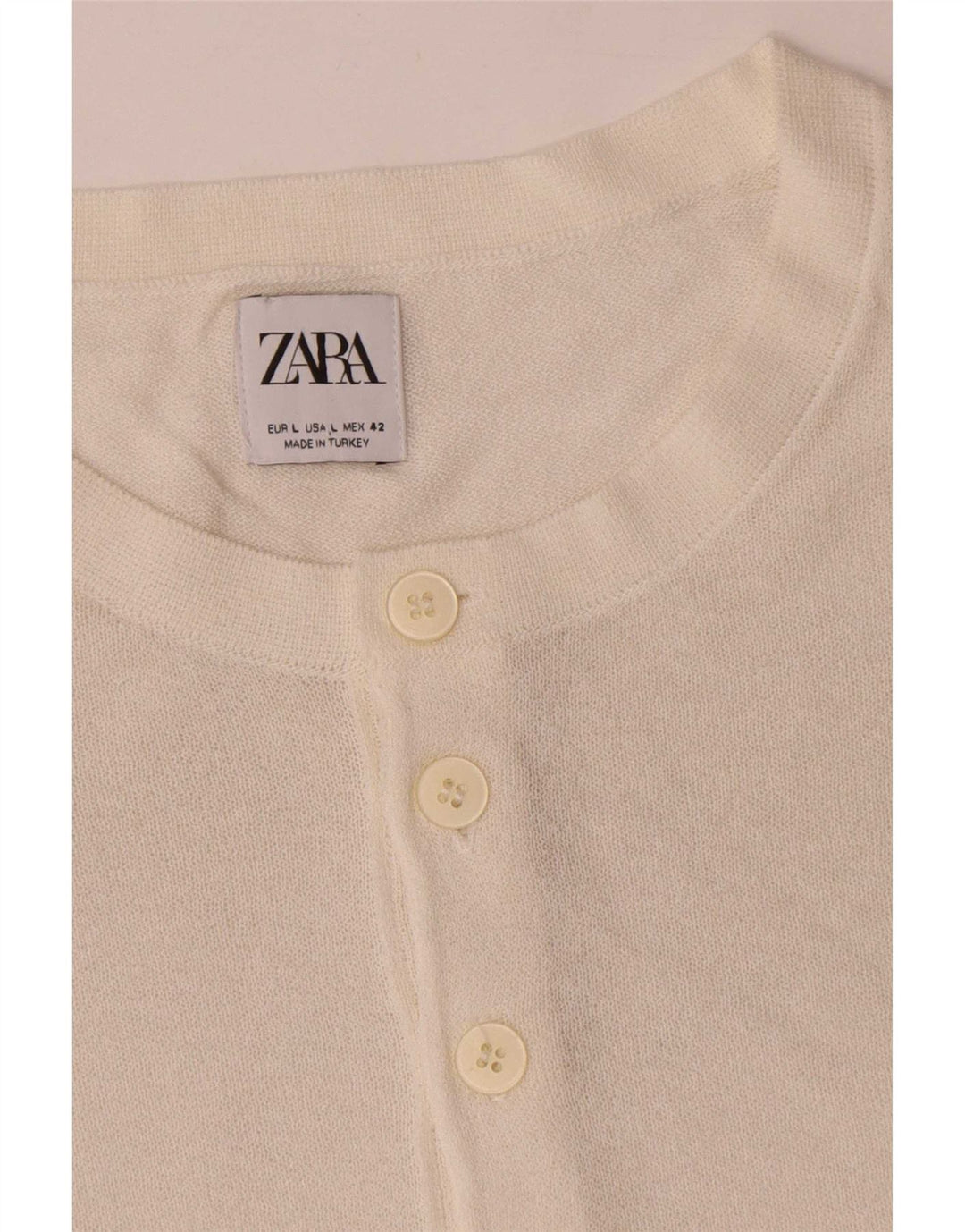 Męski T-shirt Zara, duży, biały, wiskoza