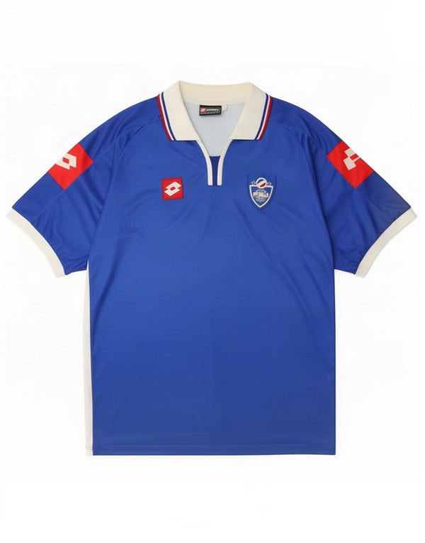 Koszulka piłkarska Lotto Męska Jugosławia 2002-2003 domowa 2XL Niebieska z blokami kolorów